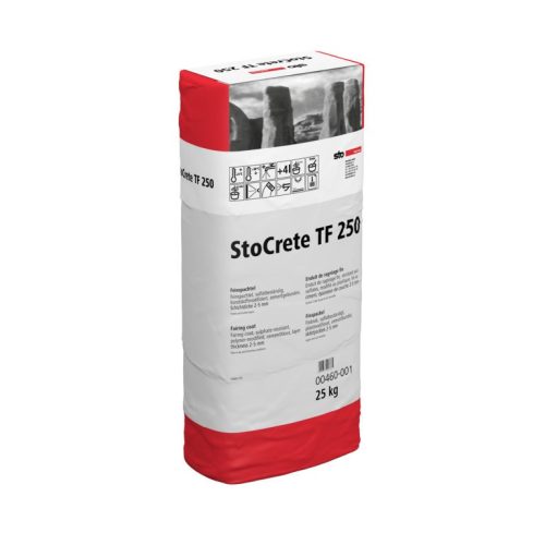 StoCrete TF 250, Фин разтвор, устойчив на сулфати, полимерно модифициран , циментово свързан, дебелина на слоя 2-5 мм, 25 кг