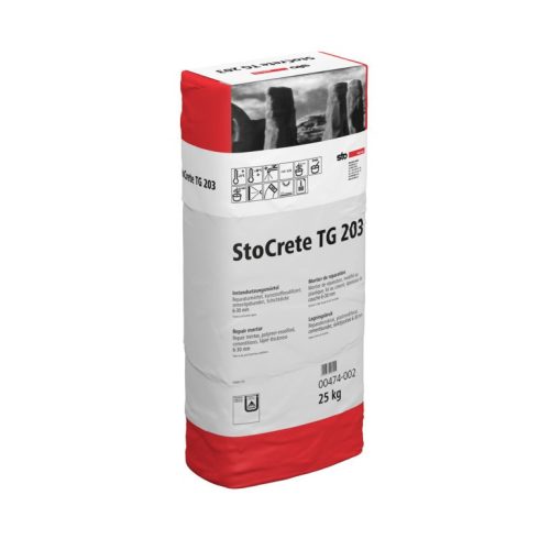 StoCrete TG 203,Ремонтен разтвор,полимерно модифициран , циментова връзка, дебелина на слоя 6-30 мм, 25 кг