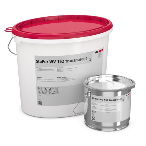 StoPur WV 152 PUR финишен слой, воден, матов, с ниски емисии прозрачно, (A+B)12 кг